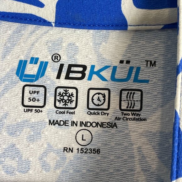IBKUL Womens Large Bianca Animal Long Sleeve Golf Tennis UPF 50+ Cooling Shirt - Picture 4 of 11